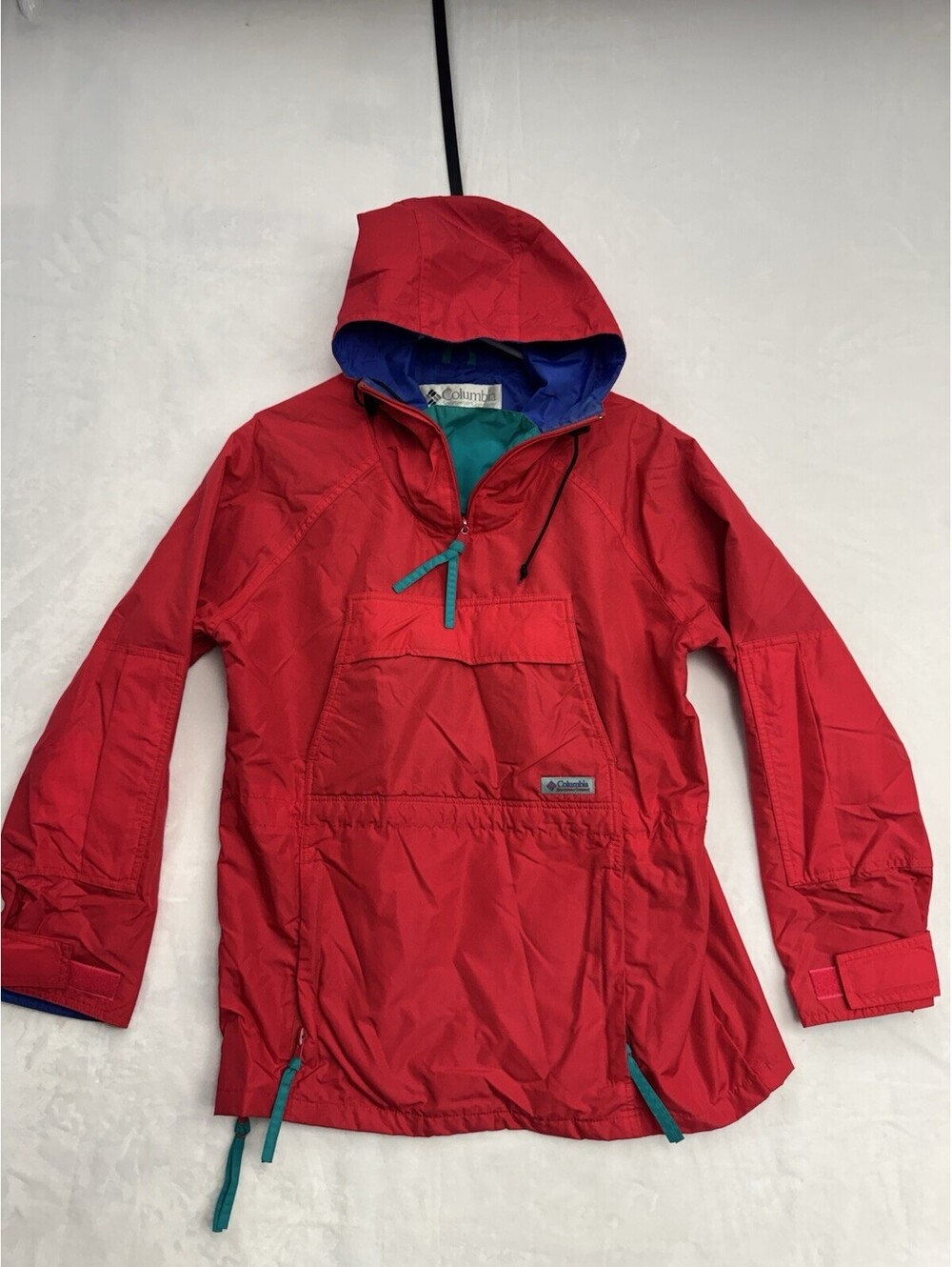 Columbia Sportswear Anorak Kangaroo Windbreaker Jacket Vintage 80 90s Mens S